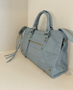 Sac Saga Bleu ciel en Cuir