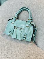 Sac Mini Baba Vert menthe en Cuir