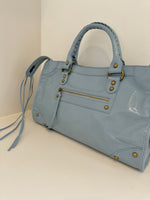 Sac Saga Bleu ciel en Cuir