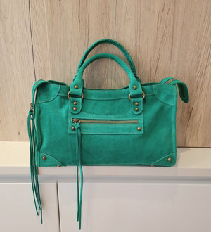 Sac Saga Vert en daim