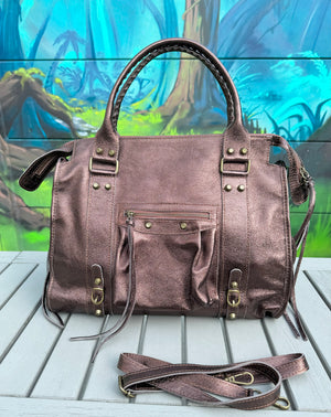 Sac Baba XL Marron en Cuir métallisé