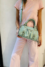 Sac Mini Baba Vert menthe en Cuir