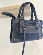 Sac Baby Saga Gris foncé en daim