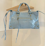 Sac Saga Bleu ciel en Cuir