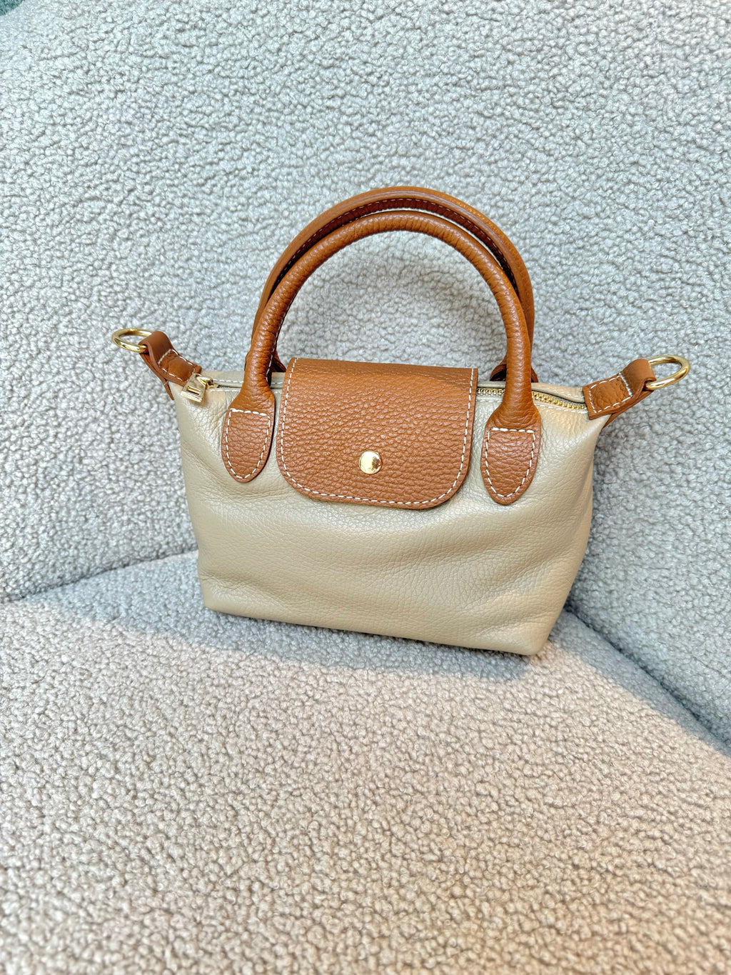 Sac Laura Taupe en cuir