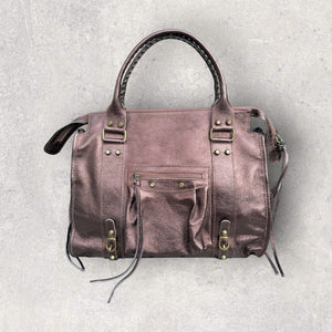 Sac Baba XL Marron en Cuir métallisé