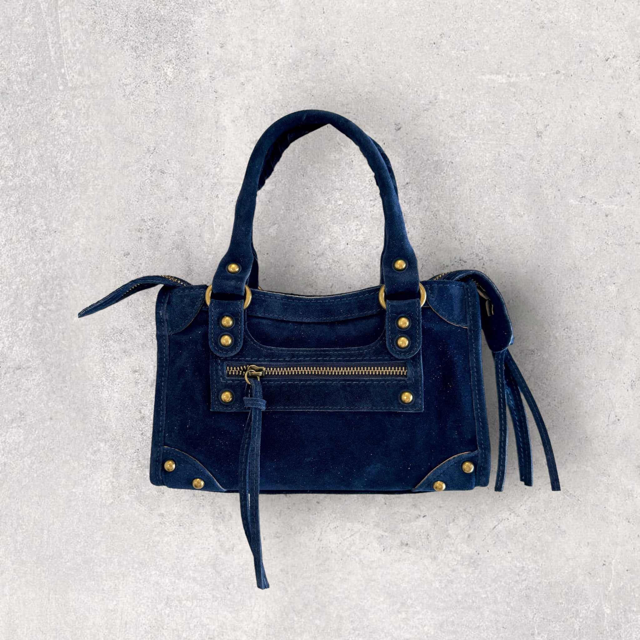 Sac Baby Saga Bleu marine en daim