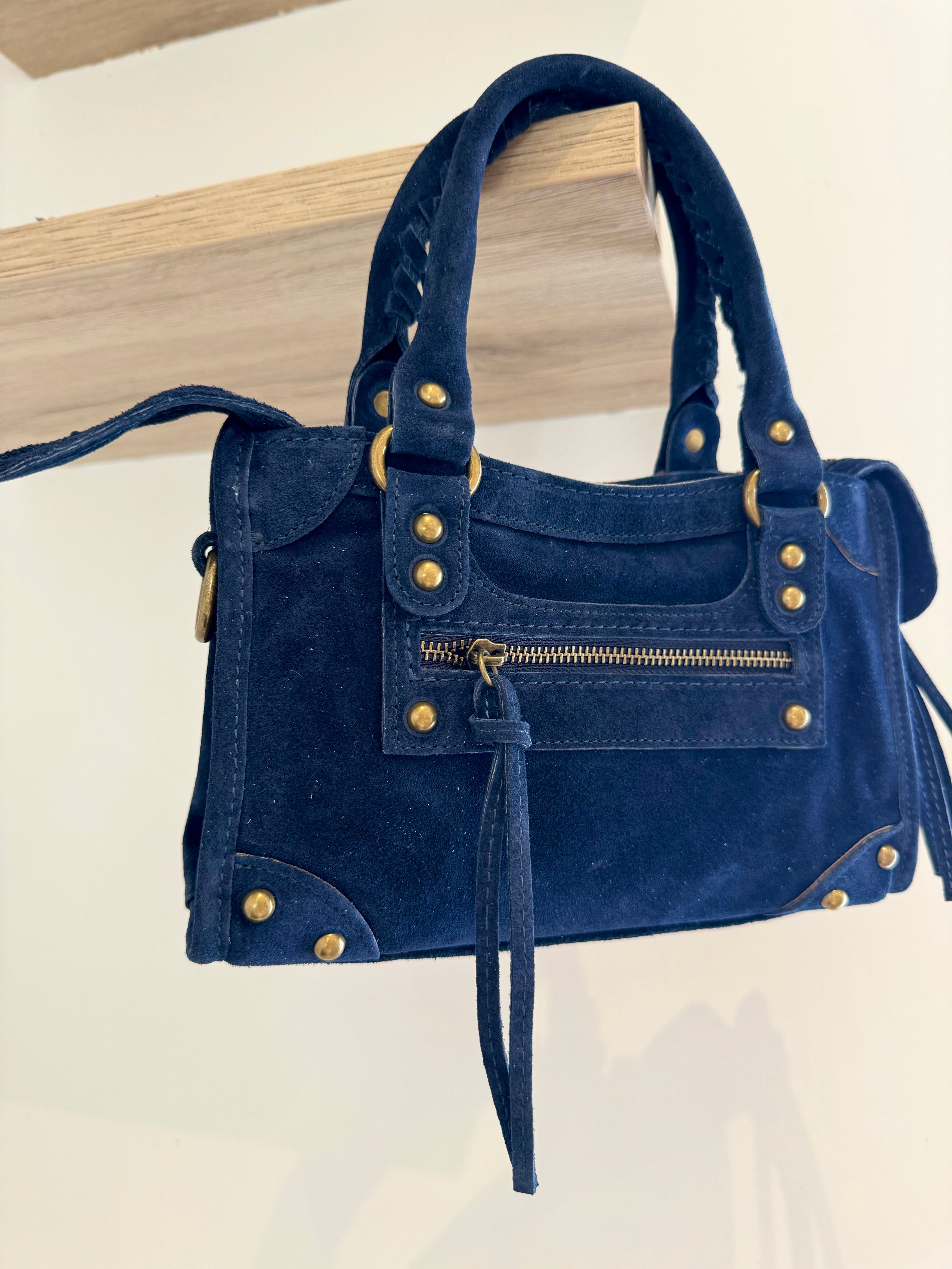 Sac Baby Saga Bleu marine en daim