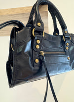 Sac Baby Saga Noir en cuir