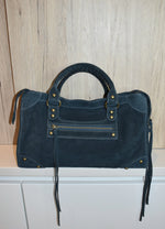 Sac Saga Bleu canard en daim