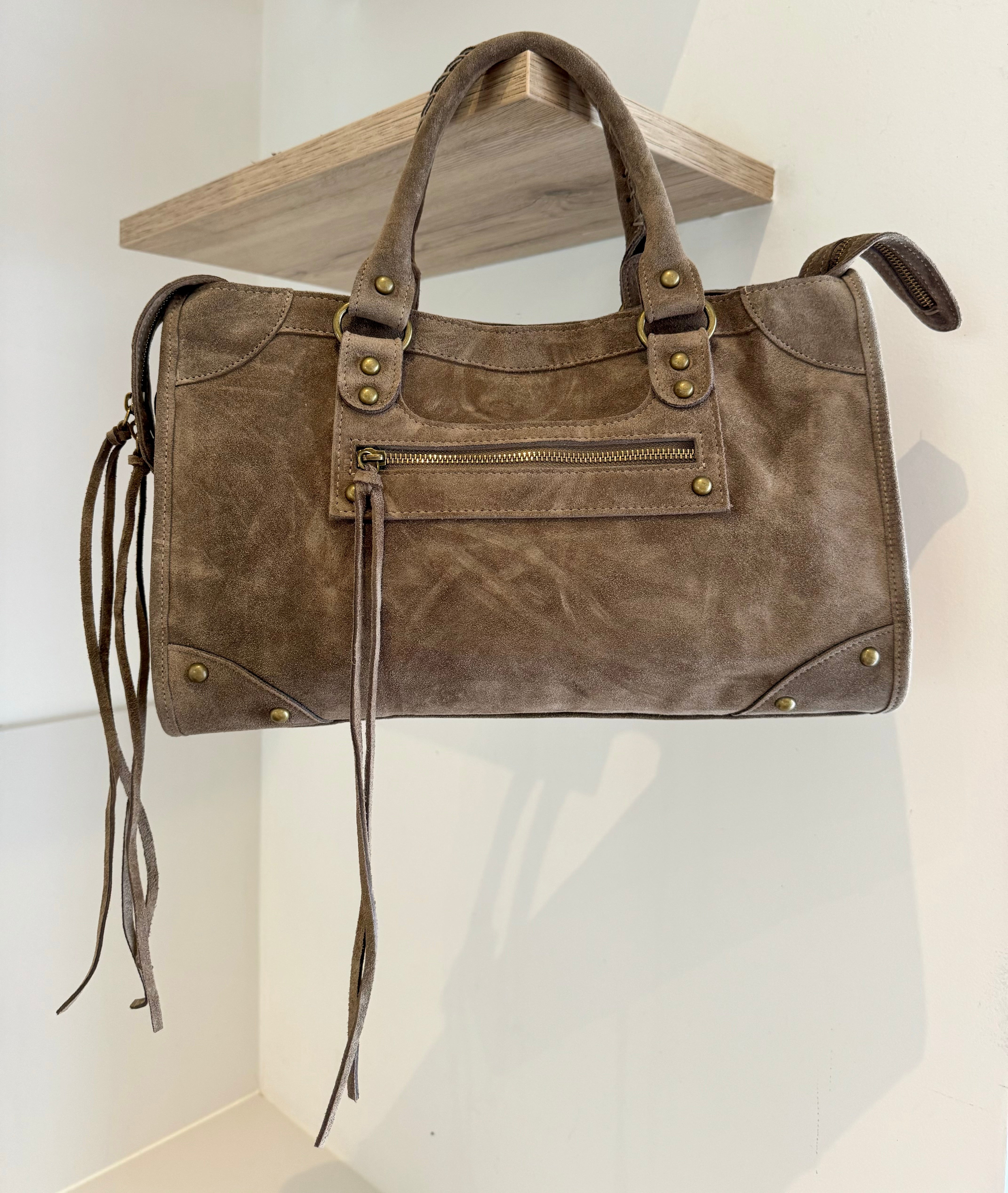 Sac Saga Taupe en daim