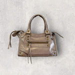 Sac Baby Saga Bronze en Cuir métallisé