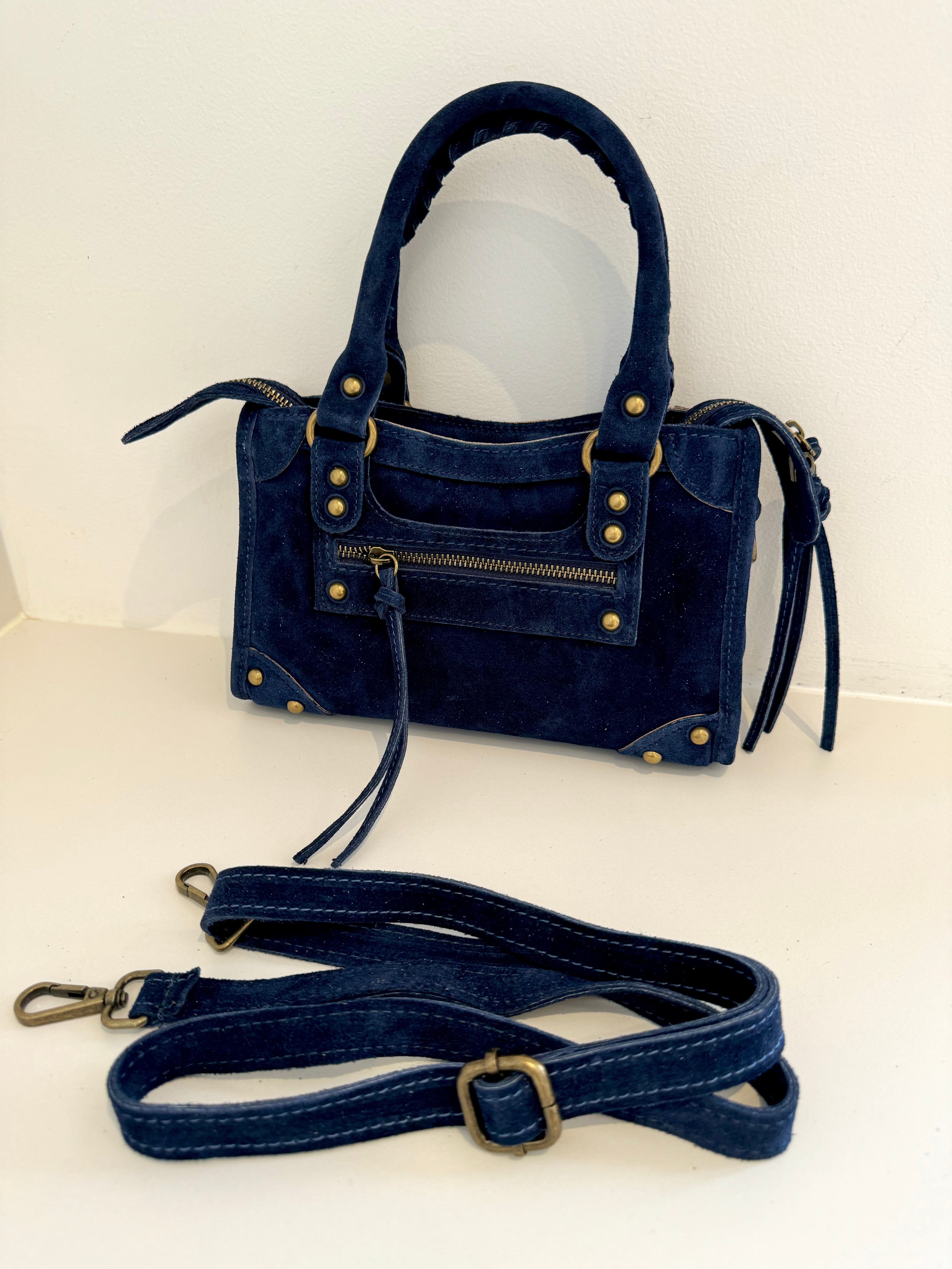 Sac Baby Saga Bleu marine en daim