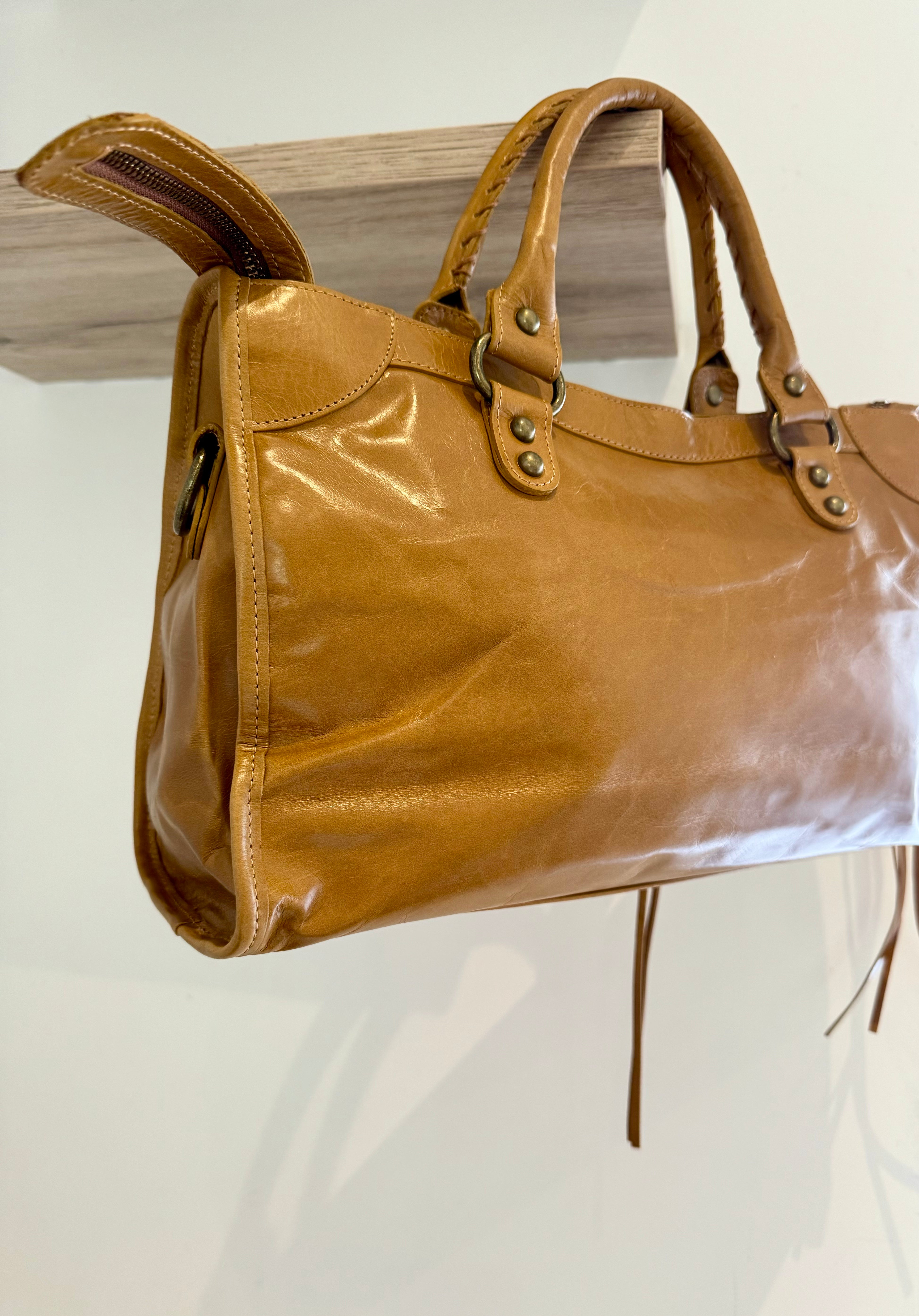 Sac Saga Camel en Cuir