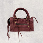 Sac Baby Saga Bordeaux en daim