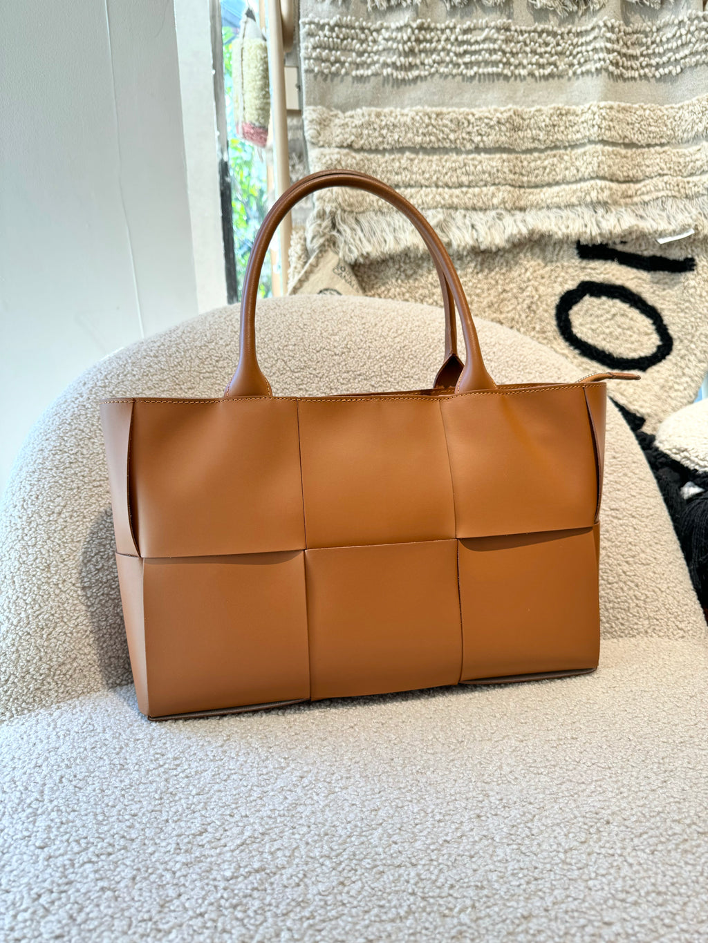 Sac cabas Roma en cuir Camel