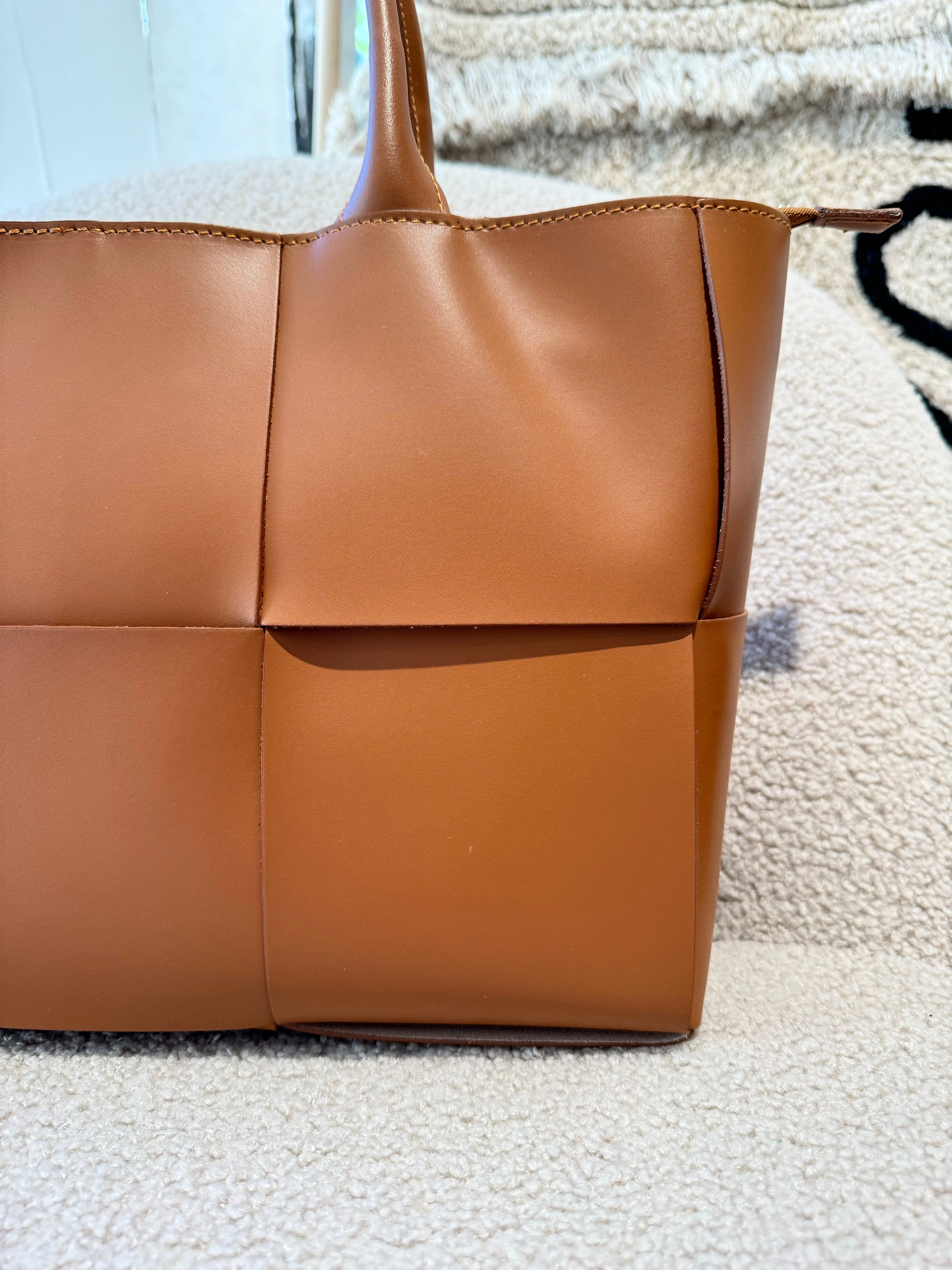 Sac cabas Roma en cuir Camel