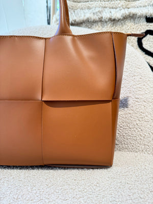 Sac cabas Roma en cuir Camel