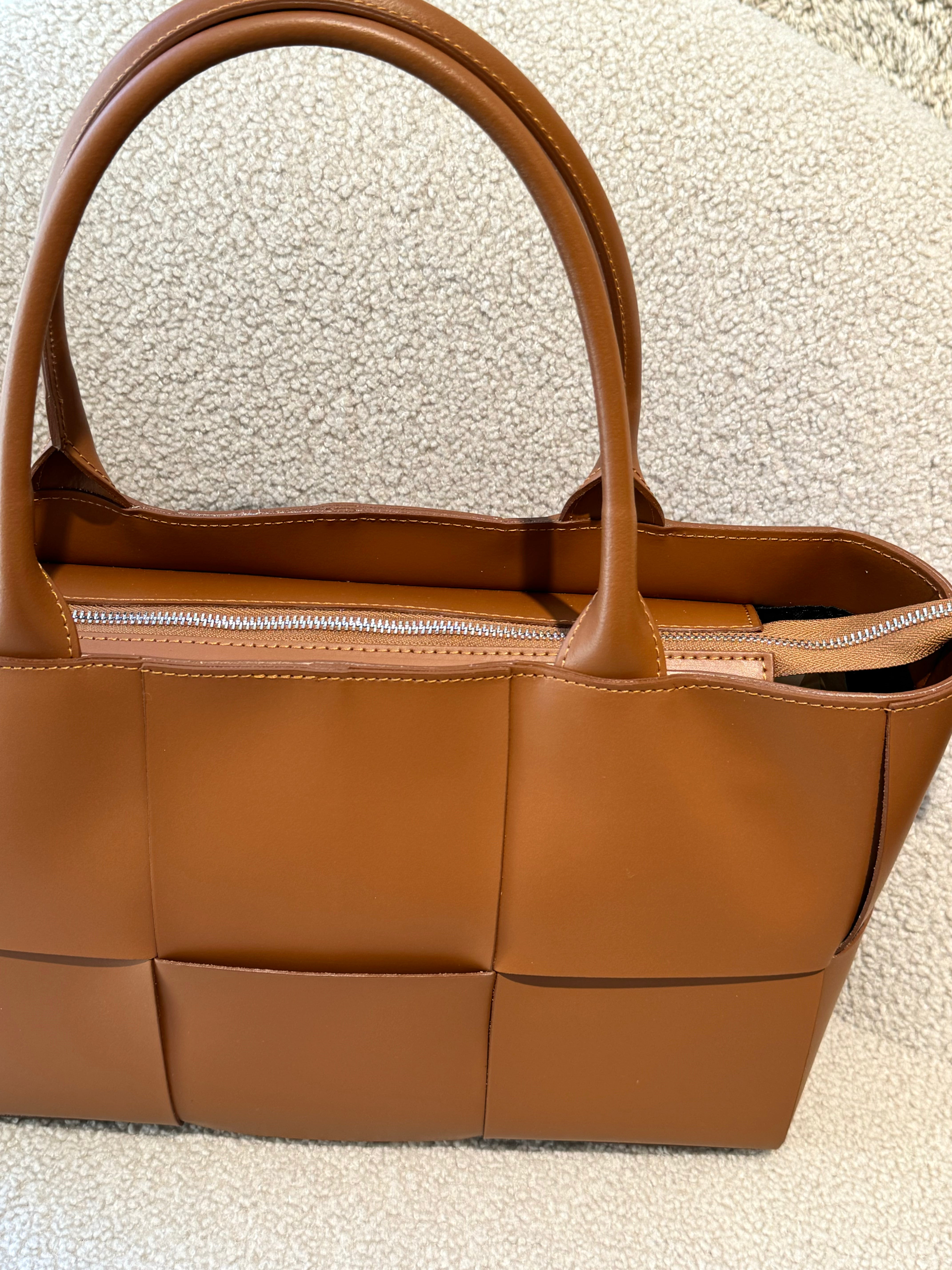 Sac cabas Roma en cuir Camel