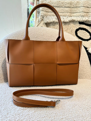 Sac cabas Roma en cuir Camel