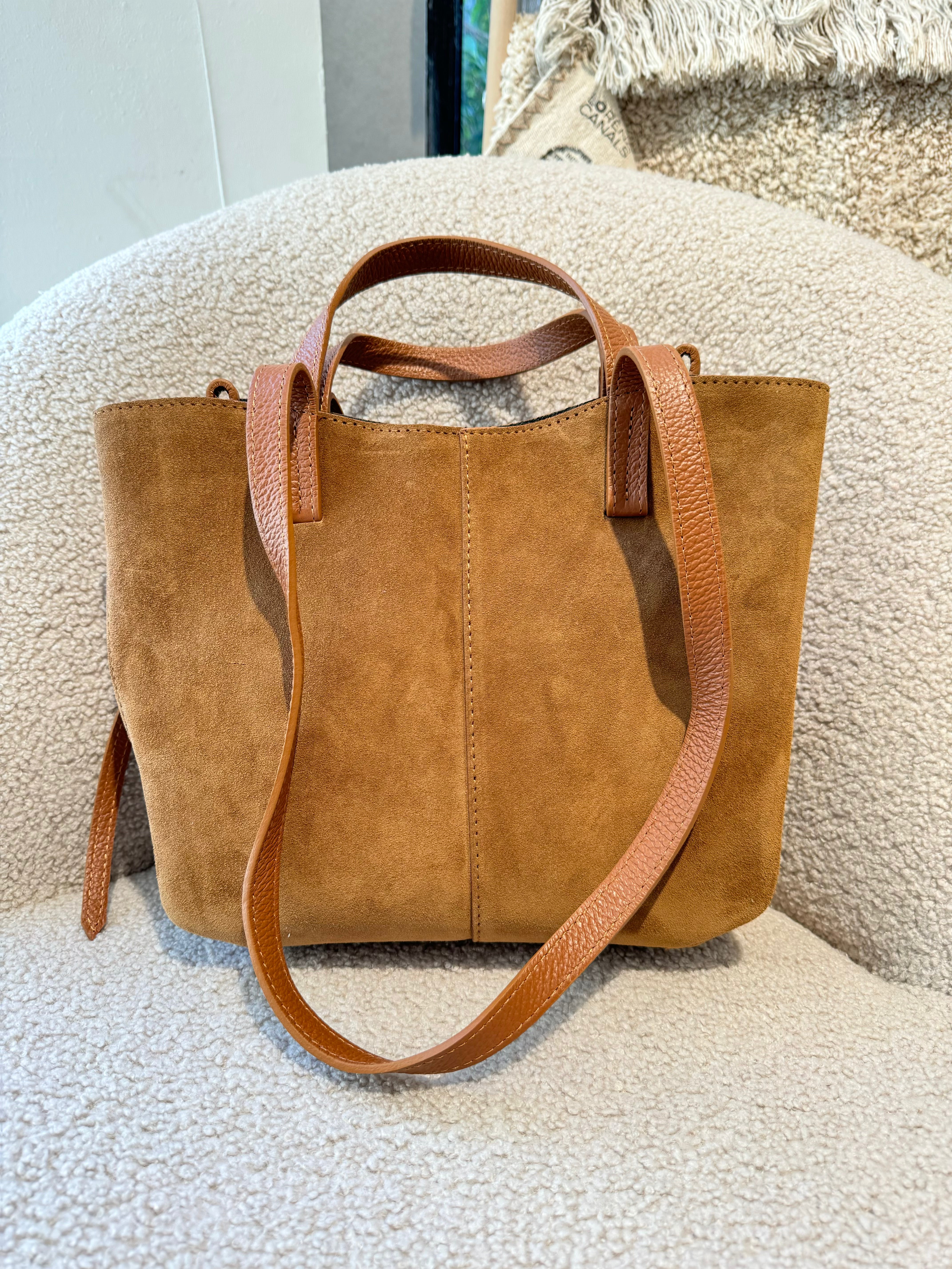 Sac Pauline en daim Camel