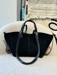 Sac Pauline en daim Noir