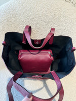 Sac Pauline en daim Bordeaux