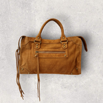 Sac Saga Camel en daim