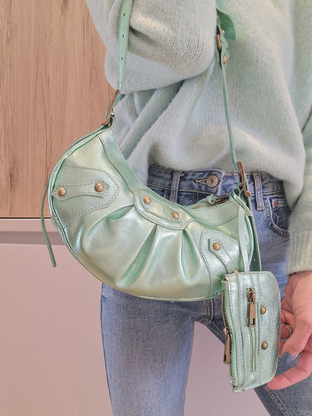 Sac Frida Vert sirène en cuir