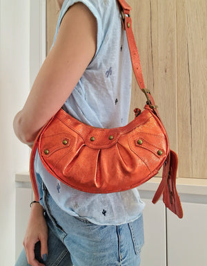 Sac Frida Orange en cuir