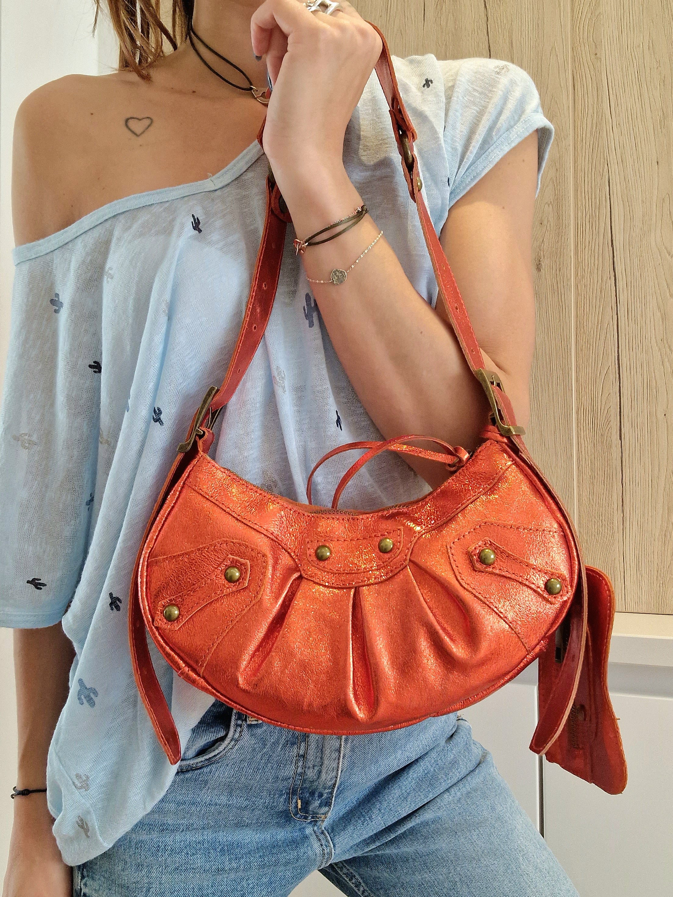 Sac Frida Orange en cuir