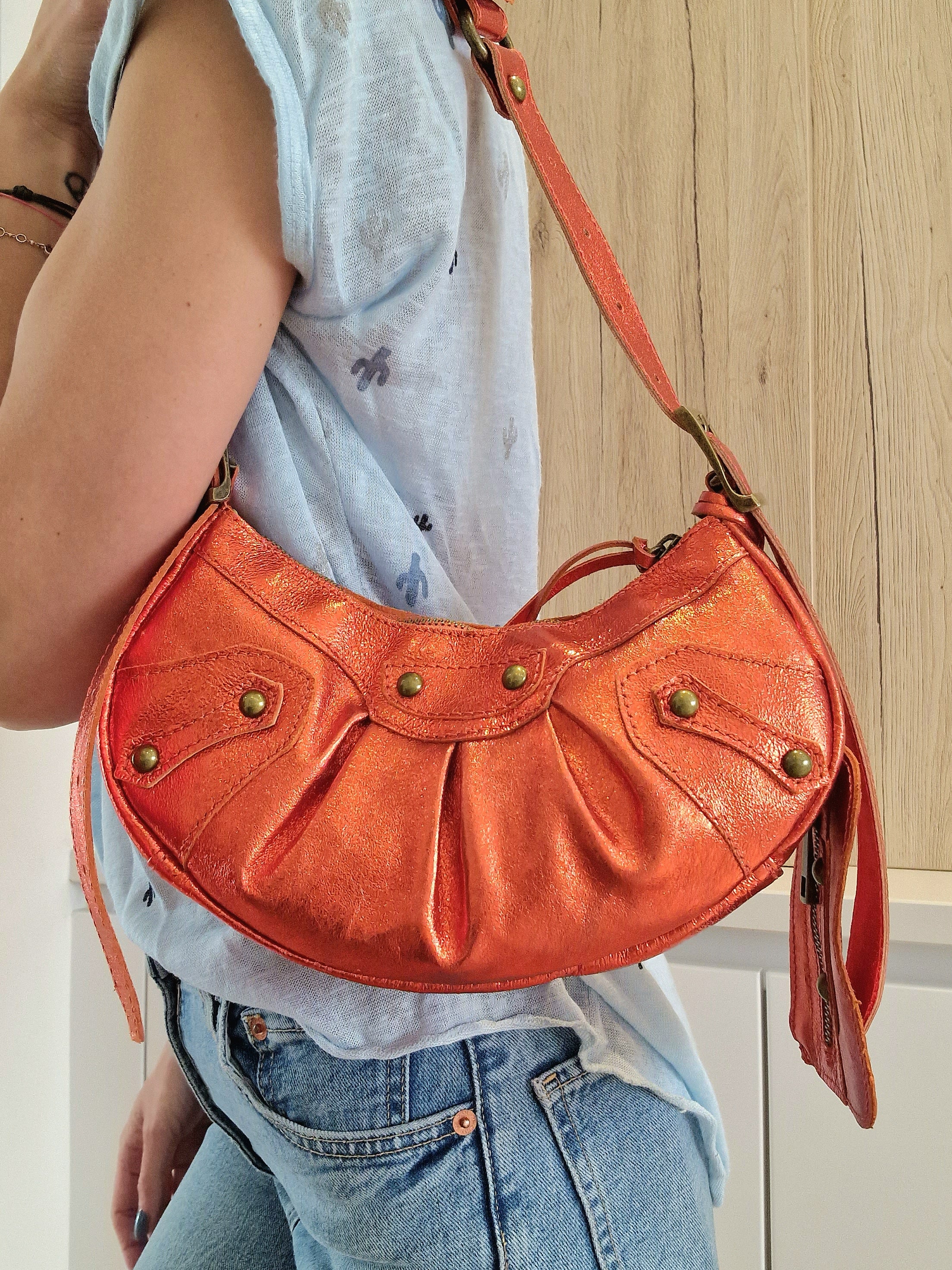 Sac Frida Orange en cuir