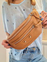 Sac banane Camel en cuir