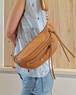 Sac banane Camel en cuir