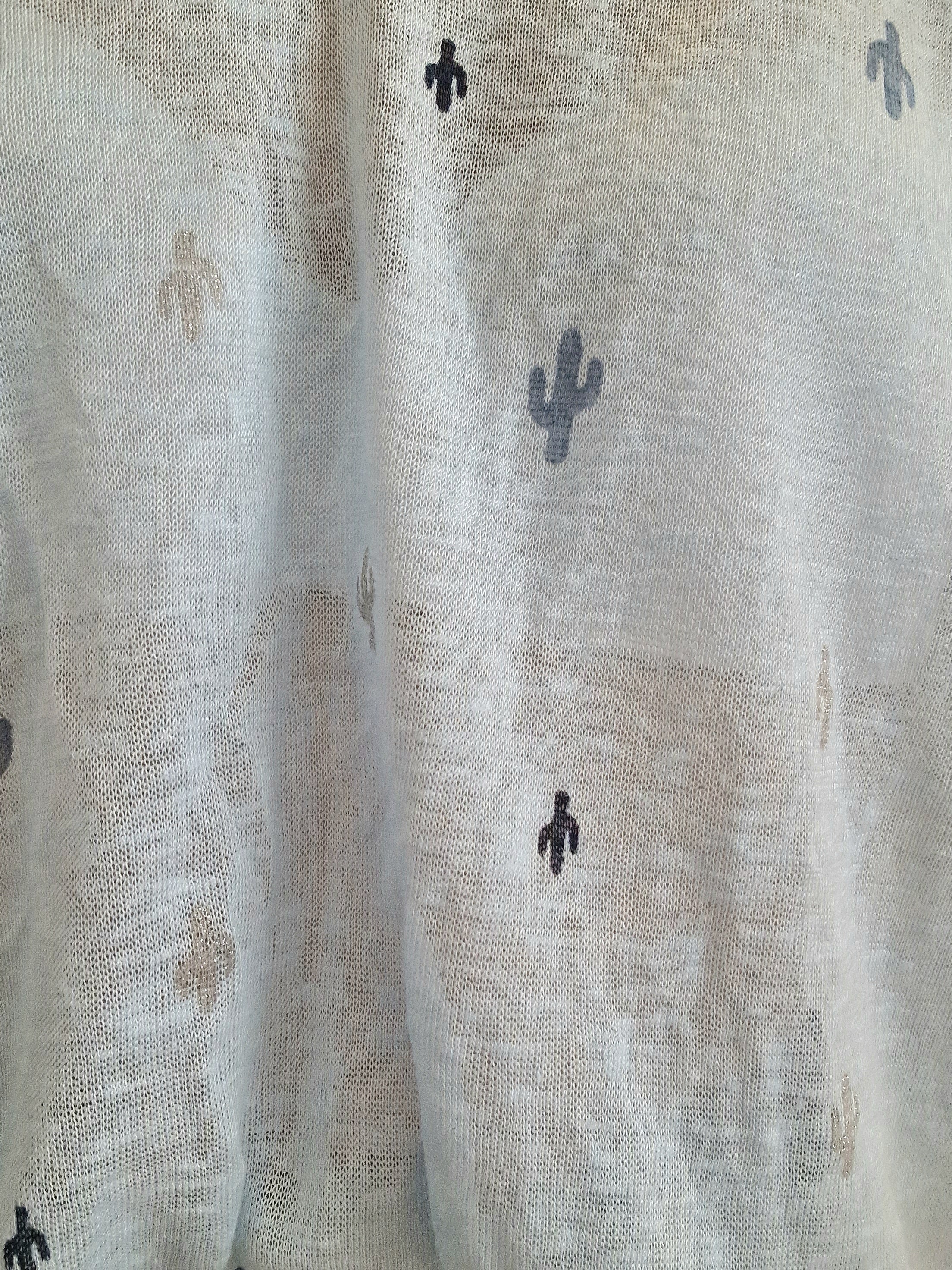 T-shirt cactus Bleu