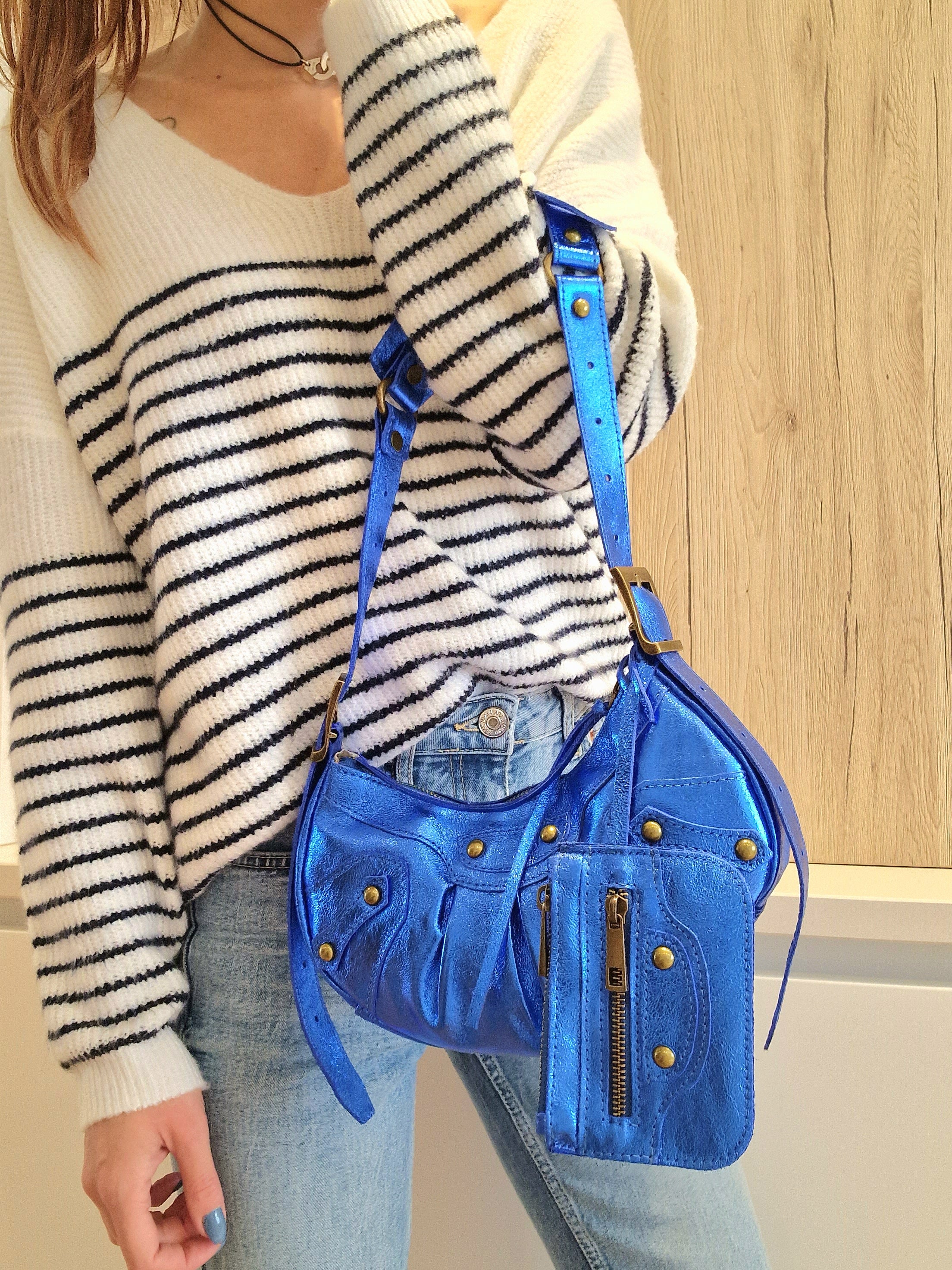 Sac Frida Bleu tonnerre en cuir