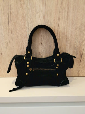 Sac Baby Saga Noir en daim