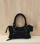 Sac Baby Saga Noir en daim