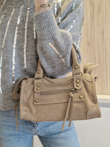 Sac Baby Saga Taupe en daim