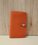 Portefeuille Orange en cuir