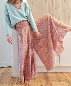 Pantalon large Iris Rose