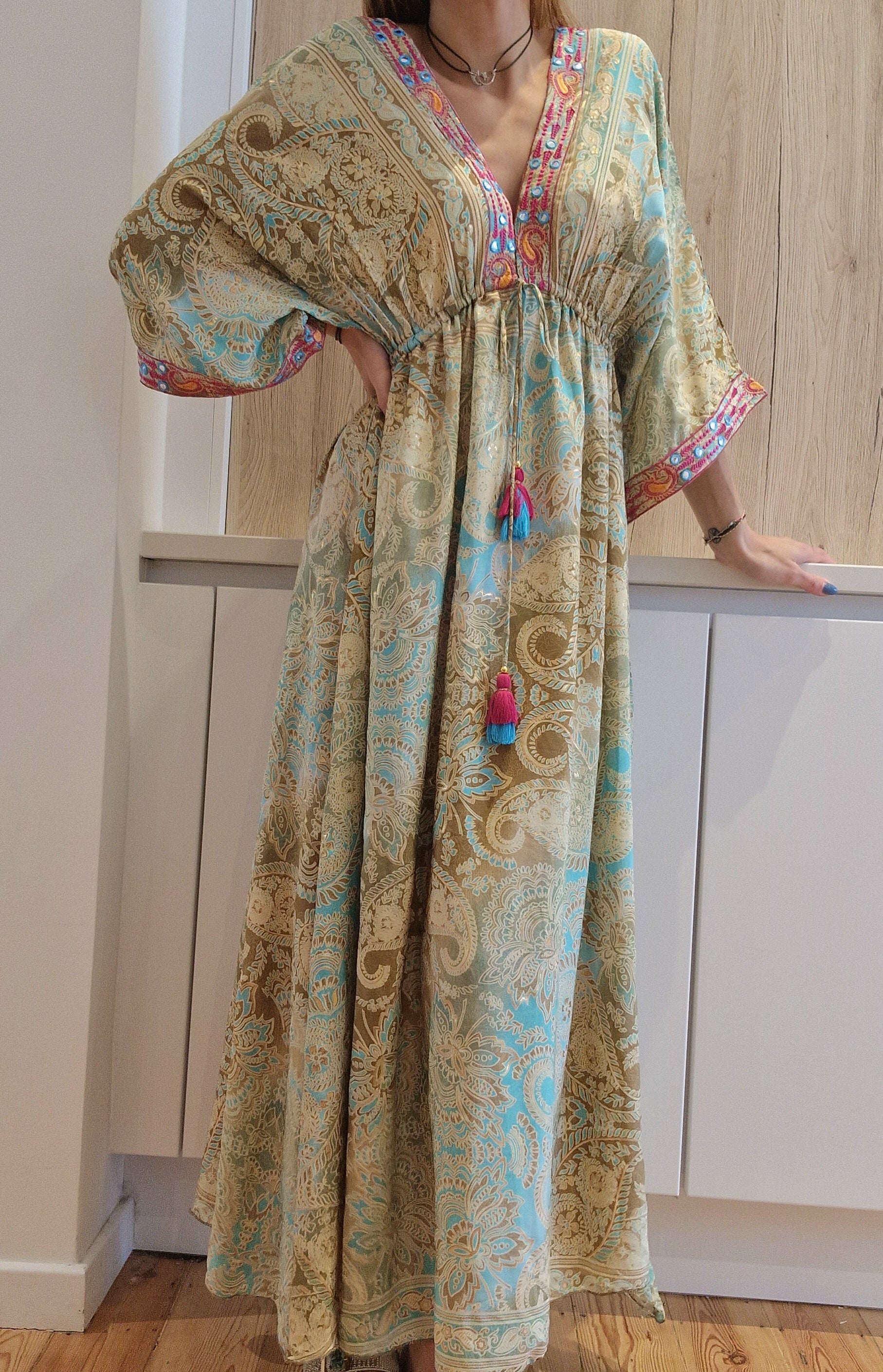 Robe Luna Bleue/Vert