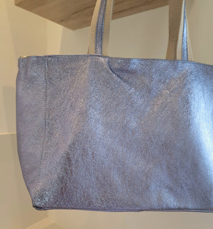 Sac Shopper Lila en Cuir métallisé