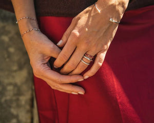 Bague enamel bordeaux