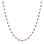 Collier enamel bordeaux / silver