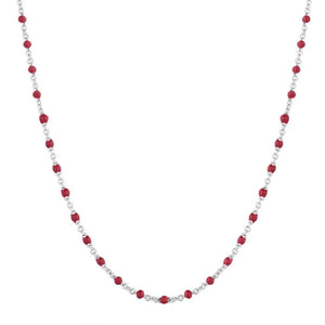 Collier enamel bordeaux / silver