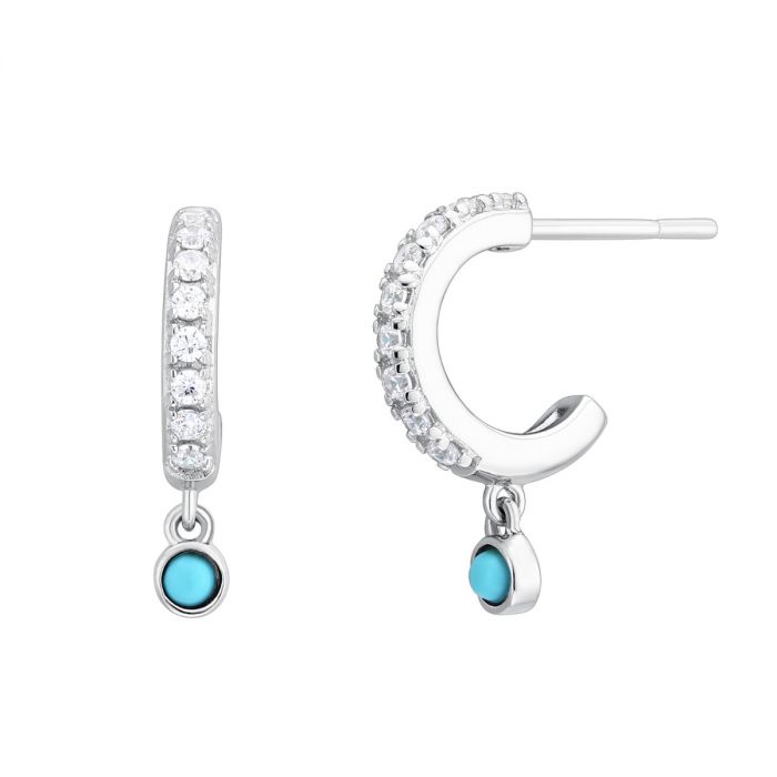 Boucles d'oreilles june turquoise