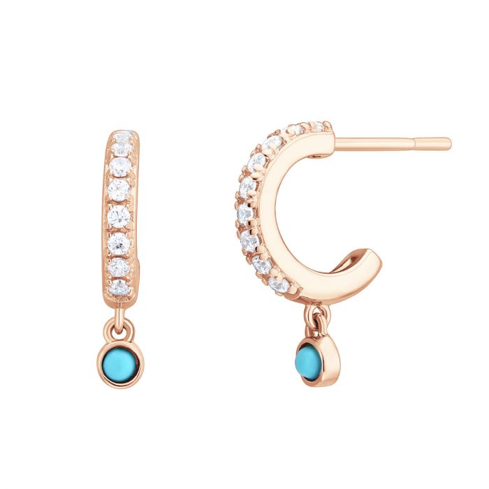 Boucles d'oreilles june turquoise